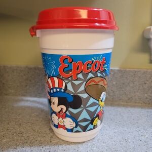 Vintage Disney Epcot Orville Redenbacher Popcorn Cup Mickey Donald Goofy